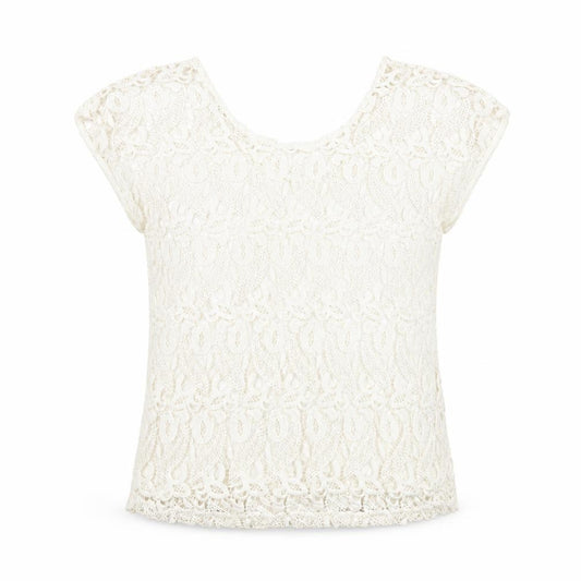 Front view of Next women’s white polyester basic t-shirt, size UK 12, v-neck