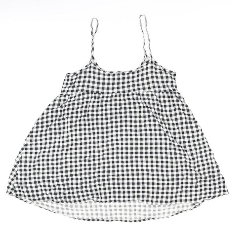 American Apparel Womens White Geometric Viscose Camisole T-Shirt Size XS Scoop Neck - Size XS/S