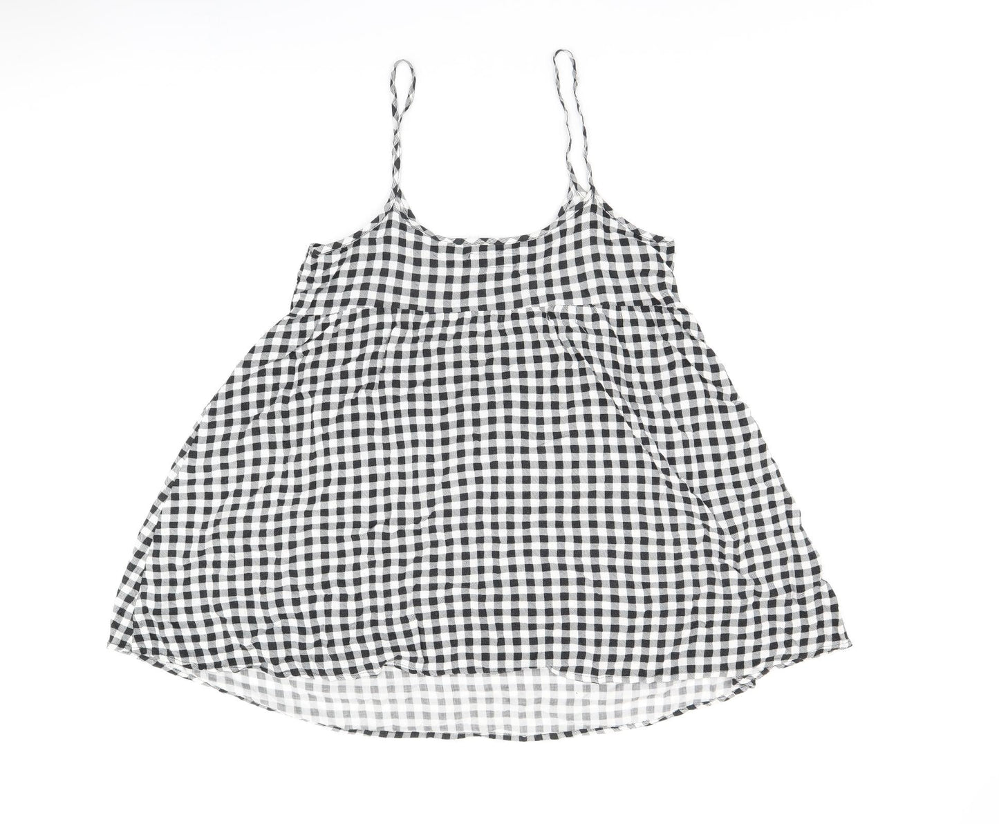 American Apparel Womens White Geometric Viscose Camisole T-Shirt Size XS Scoop Neck - Size XS/S