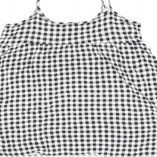 American Apparel Womens White Geometric Viscose Camisole T-Shirt Size XS Scoop Neck - Size XS/S