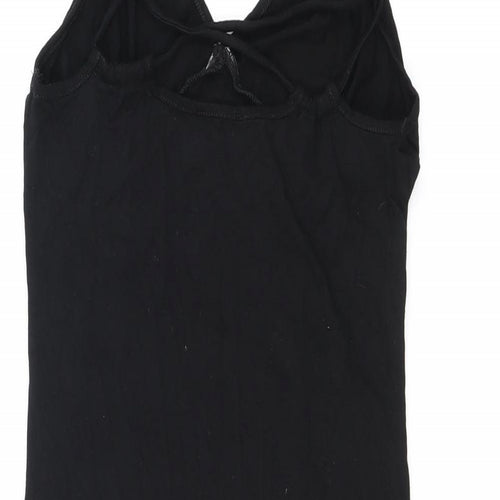 ASOS Womens Black Polyester Bodycon Size 10 V-Neck Pullover