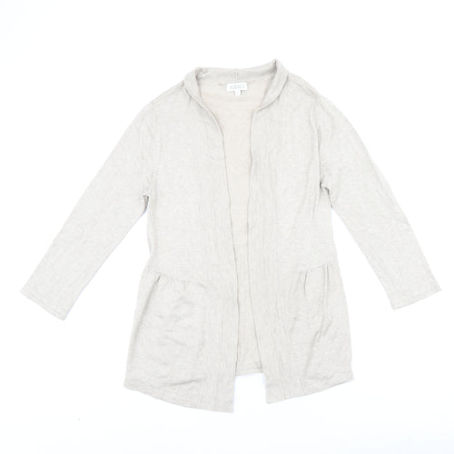 Kaliko Womens Beige V-Neck Viscose Cardigan Jumper Size 12