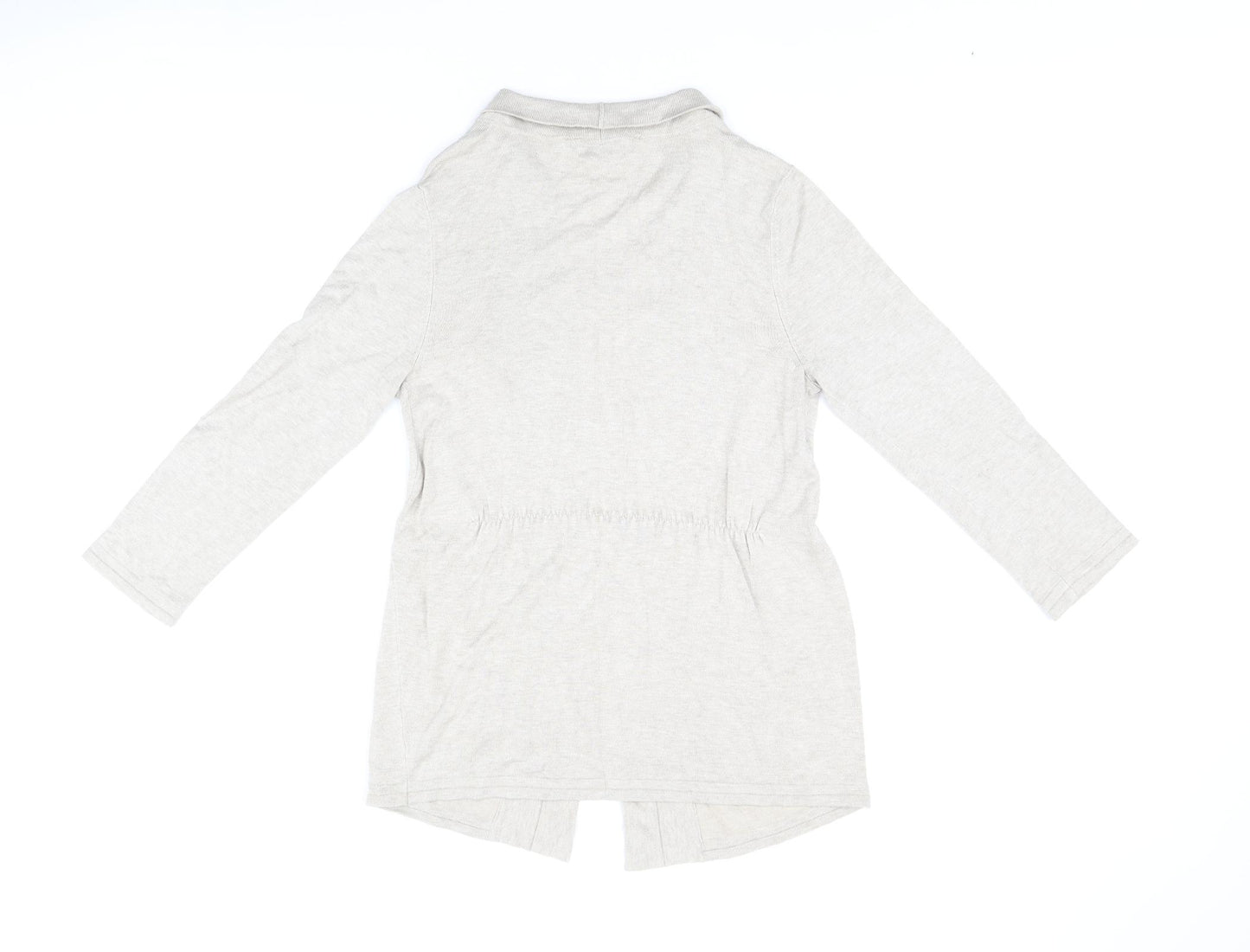 Kaliko Womens Beige V-Neck Viscose Cardigan Jumper Size 12
