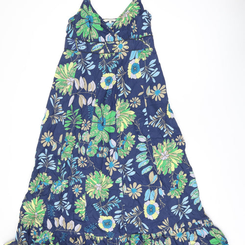 Debenhams Womens Black Floral Polyester A-Line Size 12 V-Neck Zip