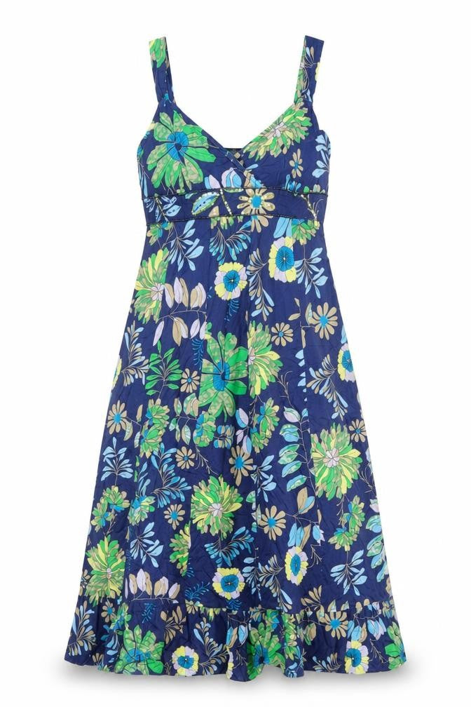 Debenhams Womens Black Floral Polyester A-Line Size 12 V-Neck Zip