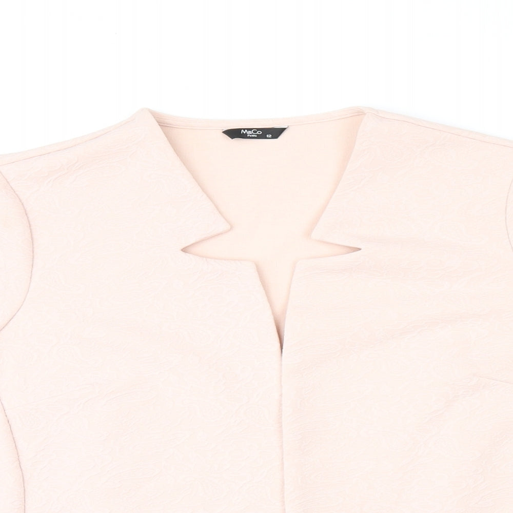 M&Co Womens Pink Jacket Size 12
