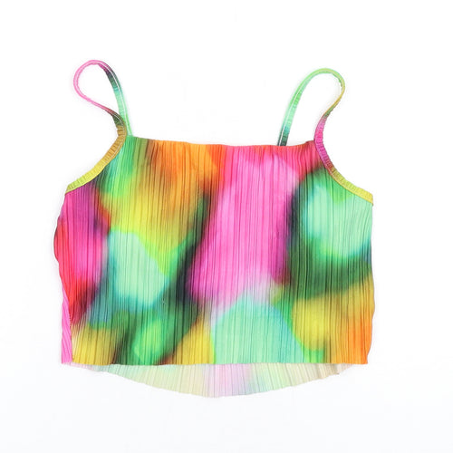 Pink Vanilla Womens Multicoloured Polyester Camisole T-Shirt Size M Square Neck