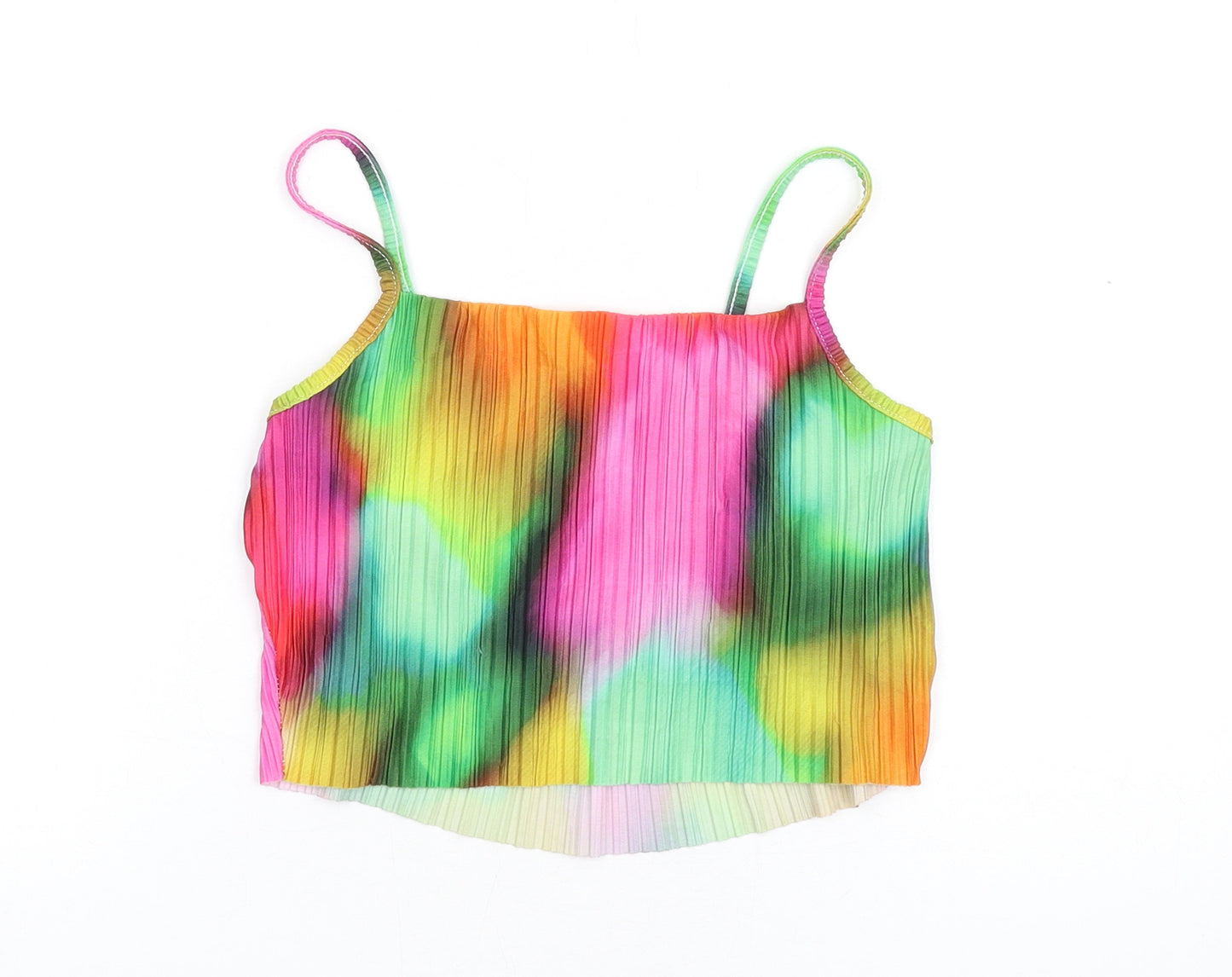 Pink Vanilla Womens Multicoloured Polyester Camisole T-Shirt Size M Square Neck