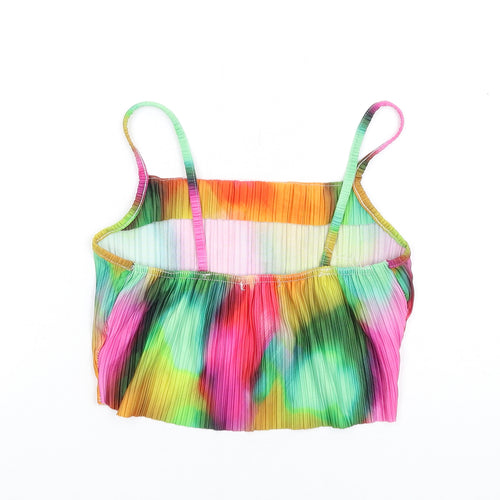 Pink Vanilla Womens Multicoloured Polyester Camisole T-Shirt Size M Square Neck
