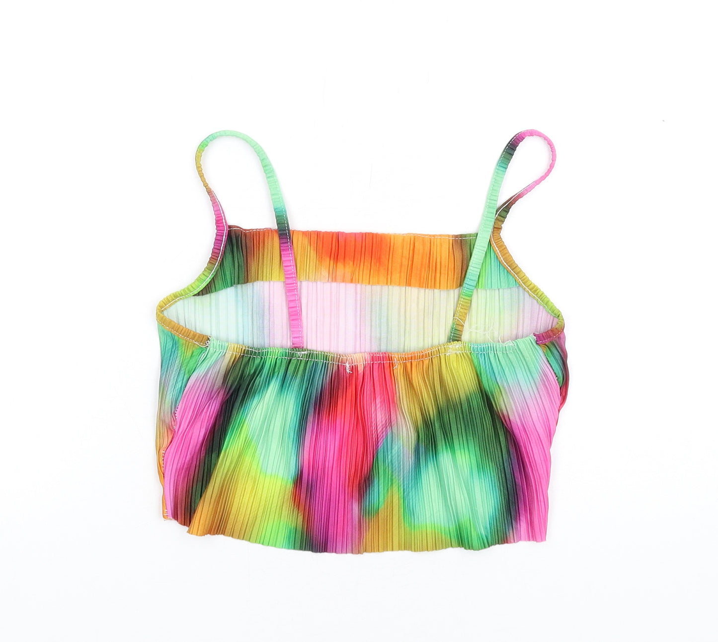Pink Vanilla Womens Multicoloured Polyester Camisole T-Shirt Size M Square Neck