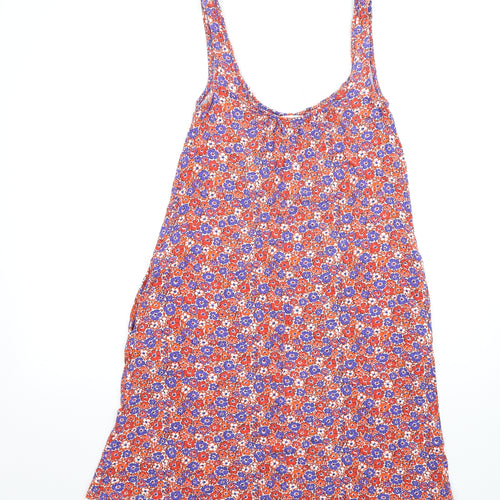 NEXT Womens Multicoloured Floral Viscose Tank Dress Size S Scoop Neck Pullover