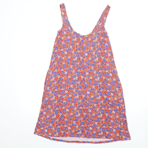 NEXT Womens Multicoloured Floral Viscose Tank Dress Size S Scoop Neck Pullover
