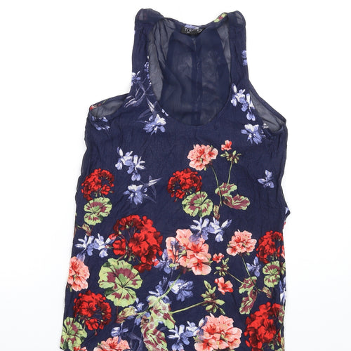 NEXT Womens Multicoloured Floral Viscose Basic Tank Size 6 Scoop Neck