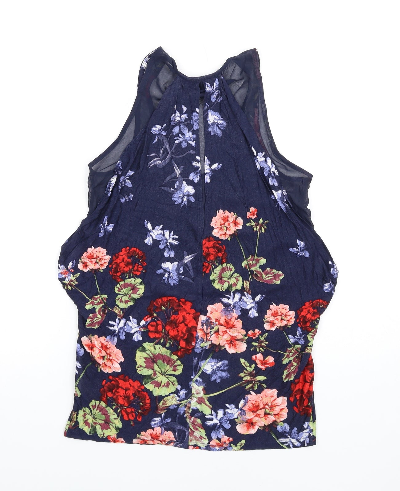 NEXT Womens Multicoloured Floral Viscose Basic Tank Size 6 Scoop Neck