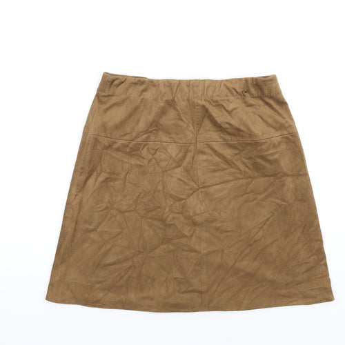 Max Studio Womens Brown Polyester Mini Skirt Size XS - Suede Style