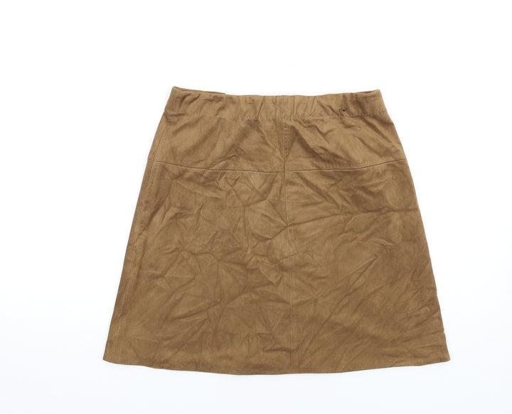 Max Studio Womens Brown Polyester Mini Skirt Size XS - Suede Style