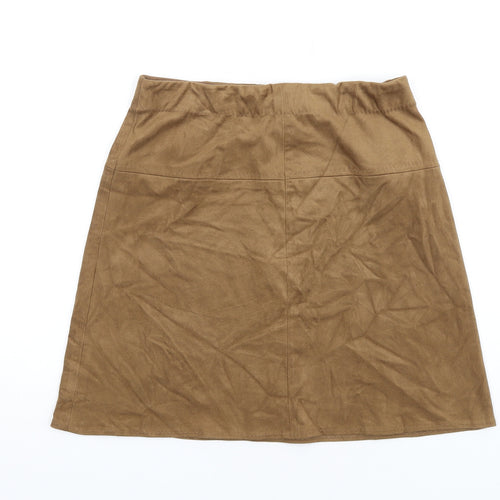 Max Studio Womens Brown Polyester Mini Skirt Size XS - Suede Style