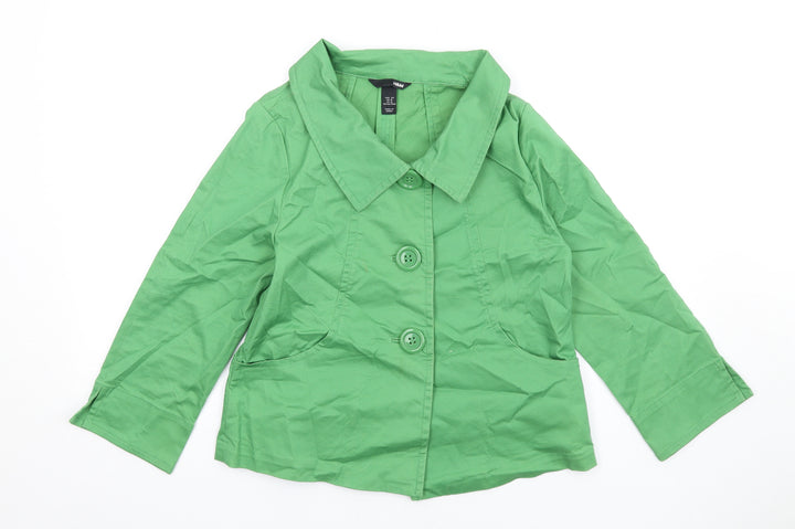 H&M Womens Green Jacket Size 12 Button