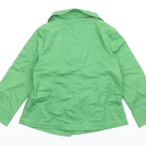 H&M Womens Green Jacket Size 12 Button