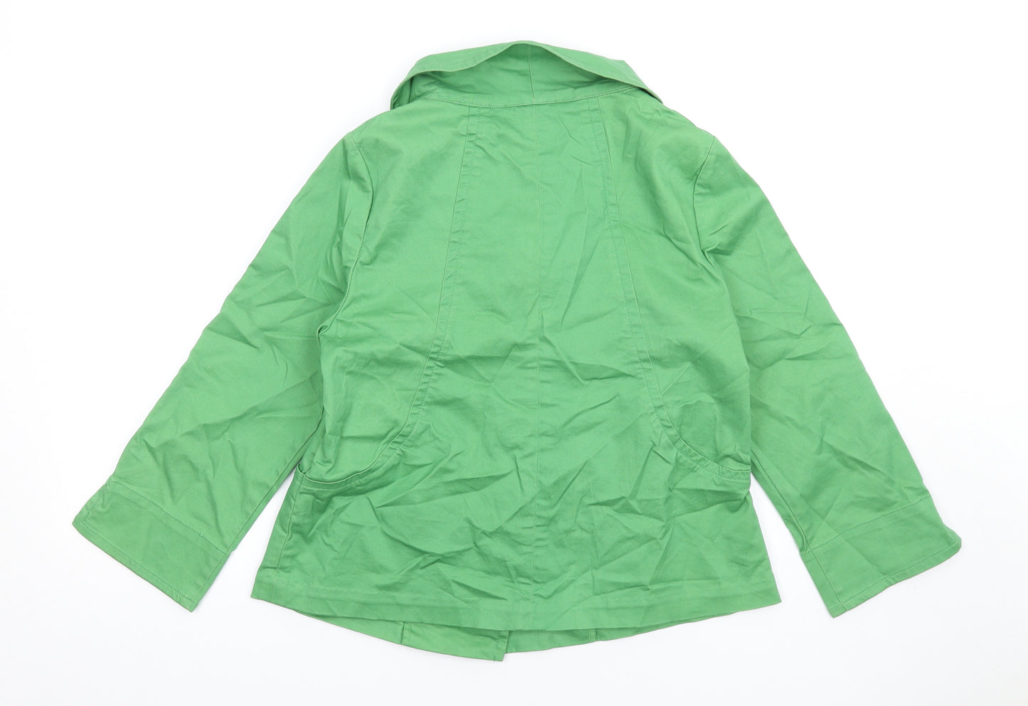 H&M Womens Green Jacket Size 12 Button