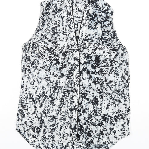 H&M Womens Multicoloured Polyester Basic Tank Size 4 V-Neck