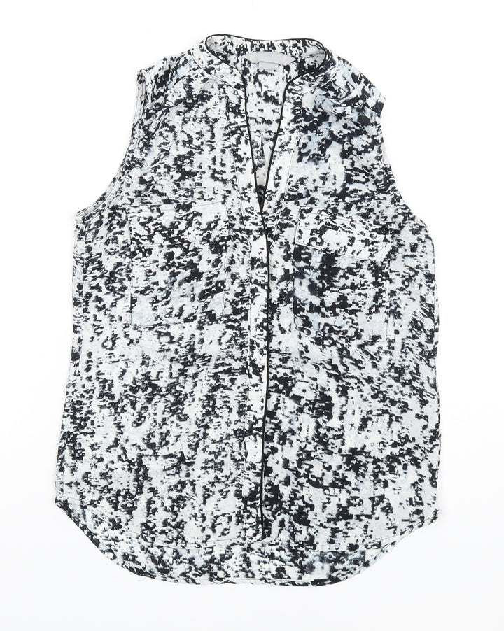 H&M Womens Multicoloured Polyester Basic Tank Size 4 V-Neck