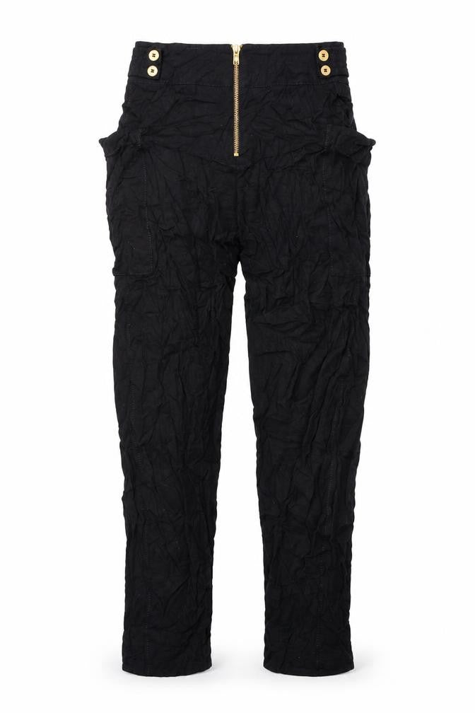 French Connection Womens Black Viscose Trousers Size 6 L29 in Regular Zip