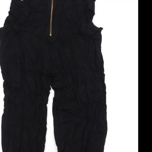 French Connection Womens Black Viscose Trousers Size 6 L29 in Regular Zip