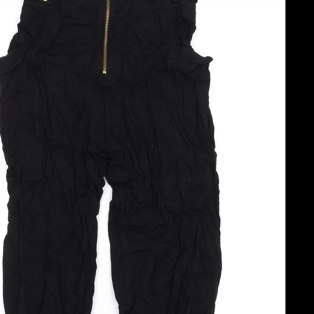 French Connection Womens Black Viscose Trousers Size 6 L29 in Regular Zip