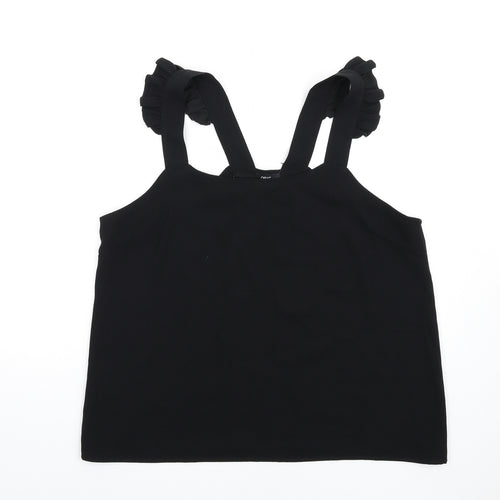 NEXT Womens Black Polyester Basic Tank Size 16 Square Neck