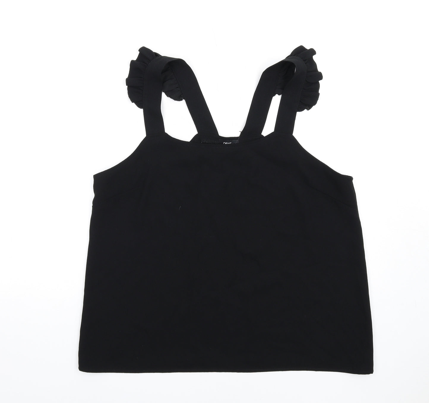 NEXT Womens Black Polyester Basic Tank Size 16 Square Neck