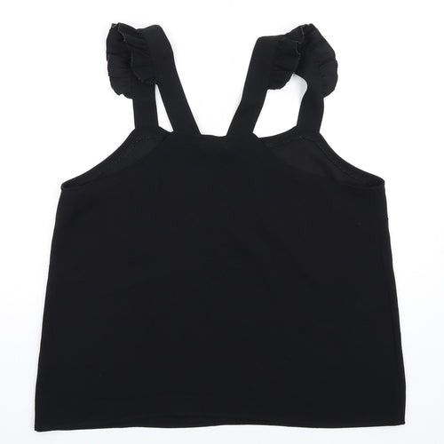 NEXT Womens Black Polyester Basic Tank Size 16 Square Neck