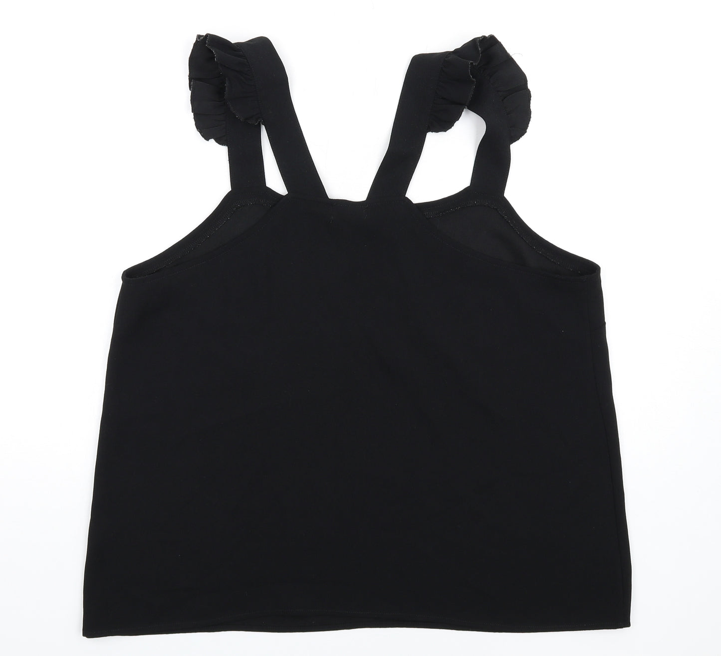 NEXT Womens Black Polyester Basic Tank Size 16 Square Neck