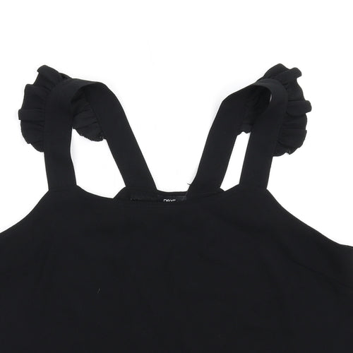 NEXT Womens Black Polyester Basic Tank Size 16 Square Neck