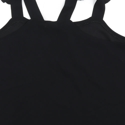 NEXT Womens Black Polyester Basic Tank Size 16 Square Neck
