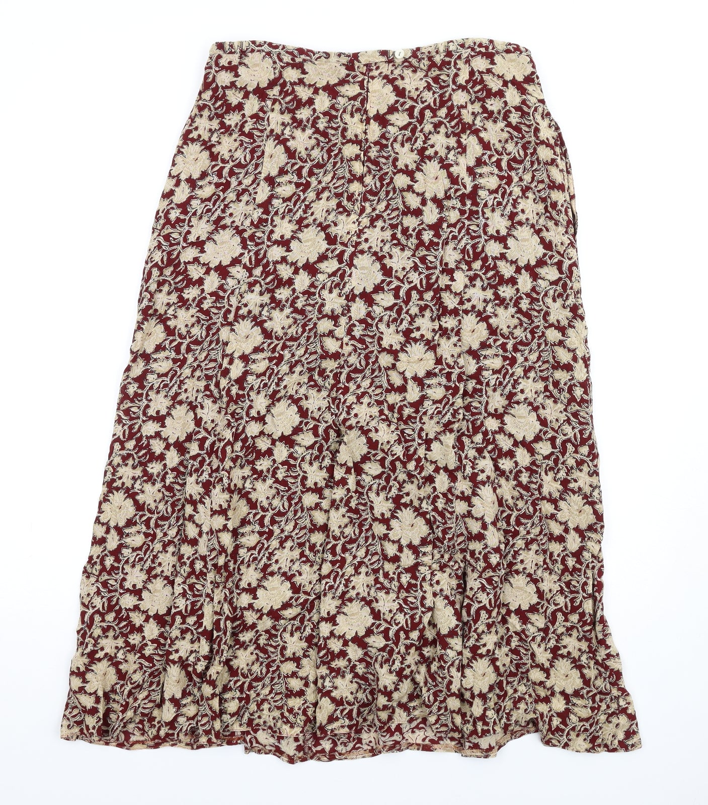 Bianca Womens Red Geometric Viscose A-Line Skirt Size 10 Zip