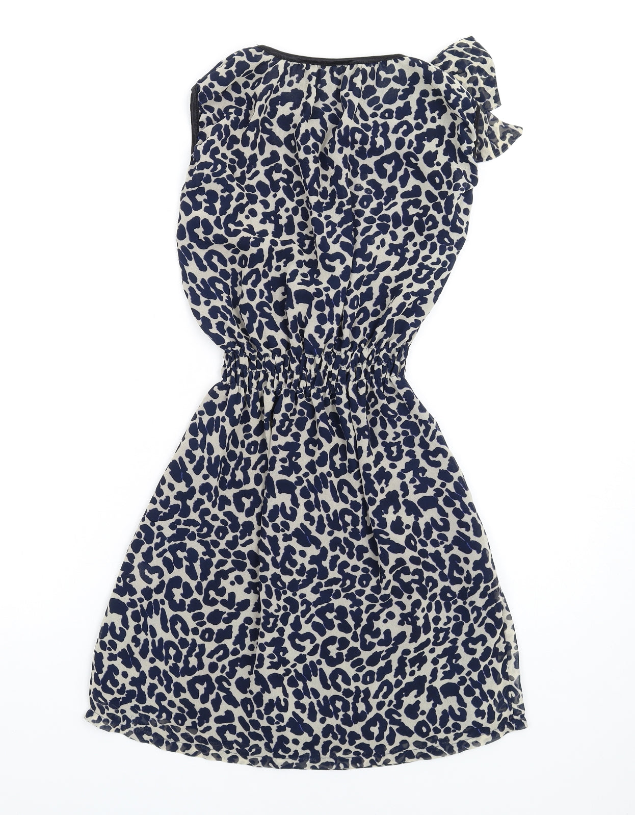 Glamorous Womens Blue Animal Print Polyester A-Line Size 12 Round Neck Pullover