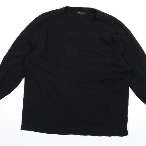 River Island Womens Black Cotton Pullover Sweatshirt Size XL Pullover