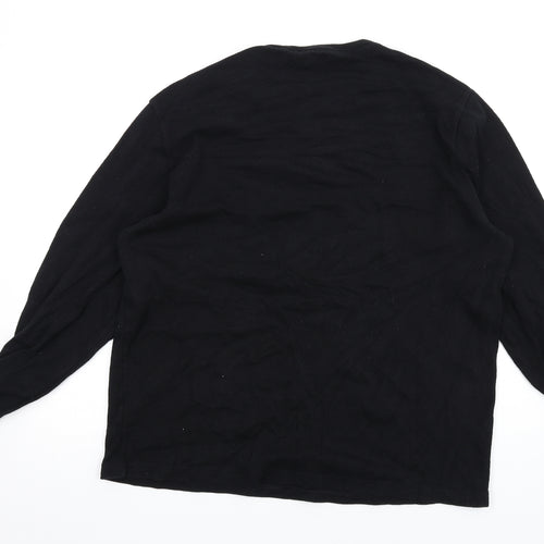 River Island Womens Black Cotton Pullover Sweatshirt Size XL Pullover