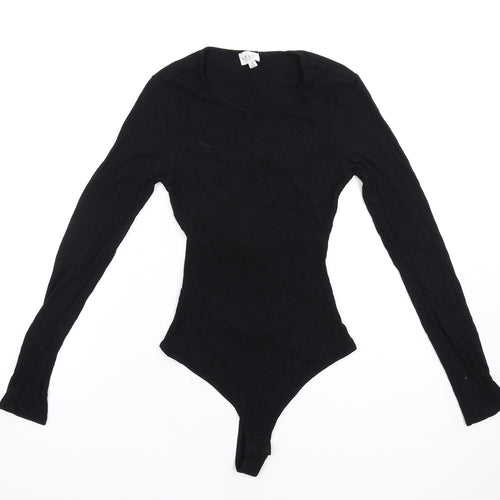 Lelis Womens Black Vinyl Bodysuit One-Piece Size S Snap