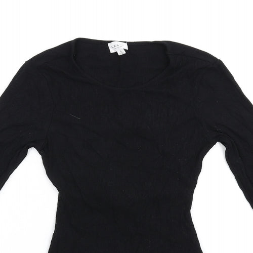 Lelis Womens Black Vinyl Bodysuit One-Piece Size S Snap