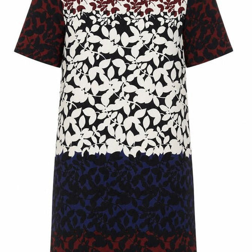 Zara Womens Multicoloured Geometric Polyester T-Shirt Dress Size S Round Neck Zip