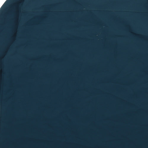 Boohoo Mens Green Polyester Button-Up Size S Collared Button