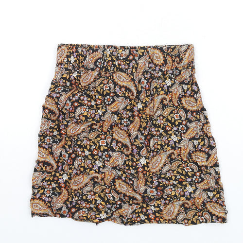 Nobody's Child Womens Multicoloured Paisley Viscose A-Line Skirt Size 8