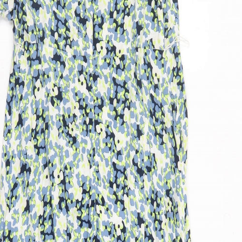 Marks and Spencer Womens Multicoloured Floral Viscose Maxi Size 10 V-Neck Zip