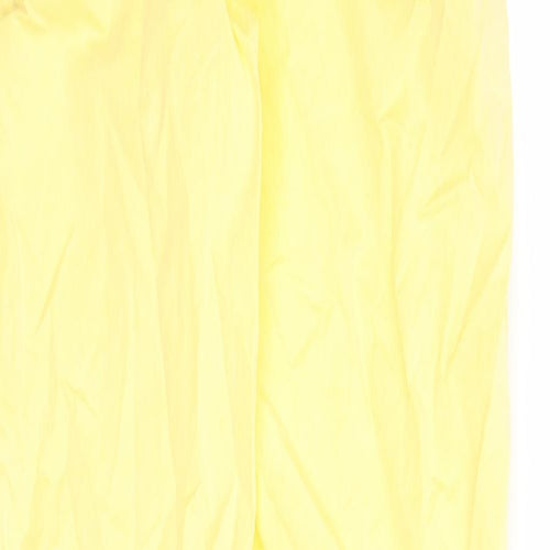 Marks and Spencer Womens Yellow Cotton Chino Trousers Size 6 L27 in Regular Zip