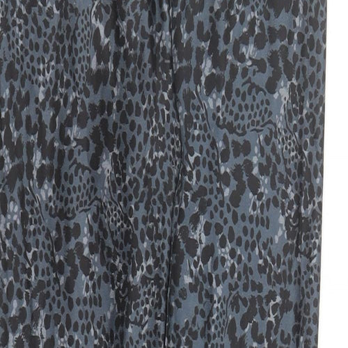 Marks and Spencer Womens Grey Animal Print Polyester Compression Leggings Size 6 L27 in Regular - Leopard Pattern