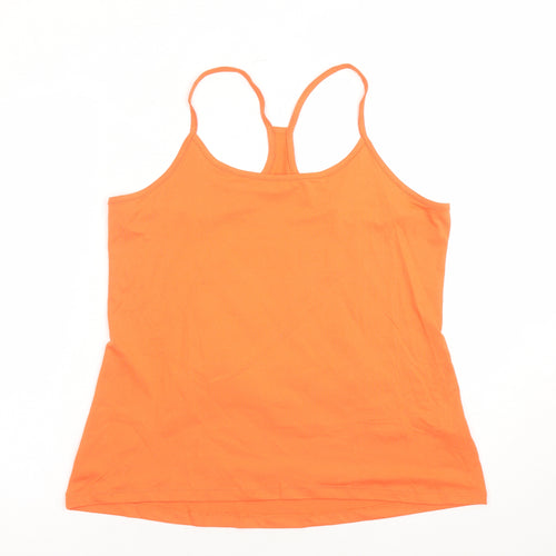 GOODMOVE Womens Orange Polyester Camisole Tank Size 18 Round Neck Pullover