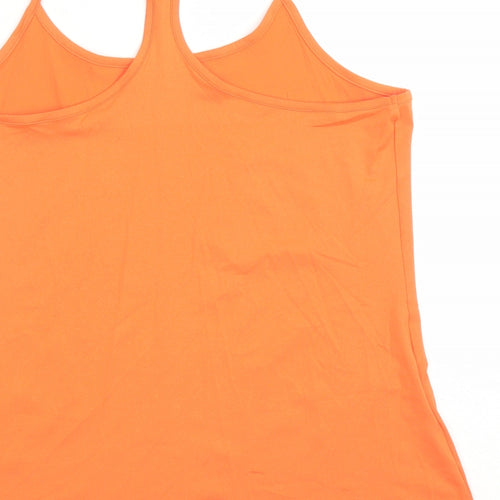 GOODMOVE Womens Orange Polyester Camisole Tank Size 18 Round Neck Pullover