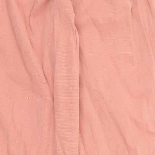 Marks and Spencer Womens Orange Cotton Straight Jeans Size 6 L27 in Regular Zip - Elasticated Waist